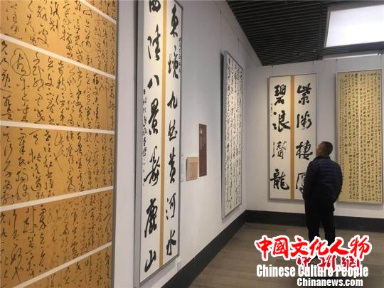 图为第六届中国书法兰亭奖作品展 李佳赟 摄