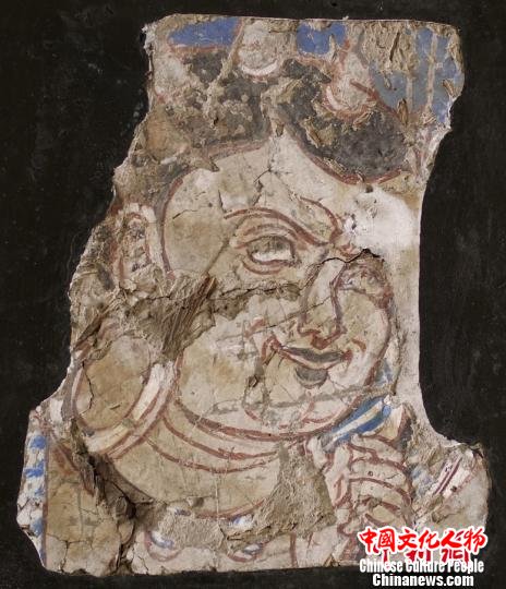 克孜尔石窟壁画：五髻乾达婆或五髻童子 钟欣 摄