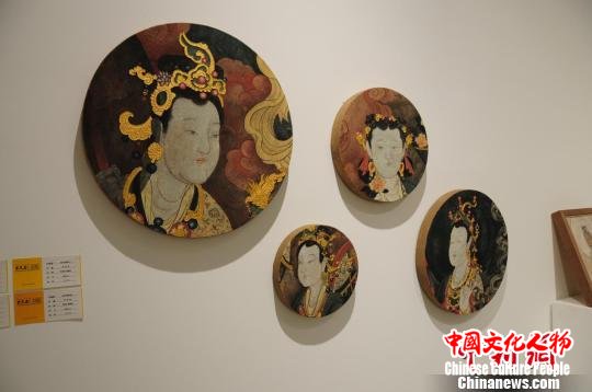 图为作品《法海寺临摹》系列。　罗永皓 摄