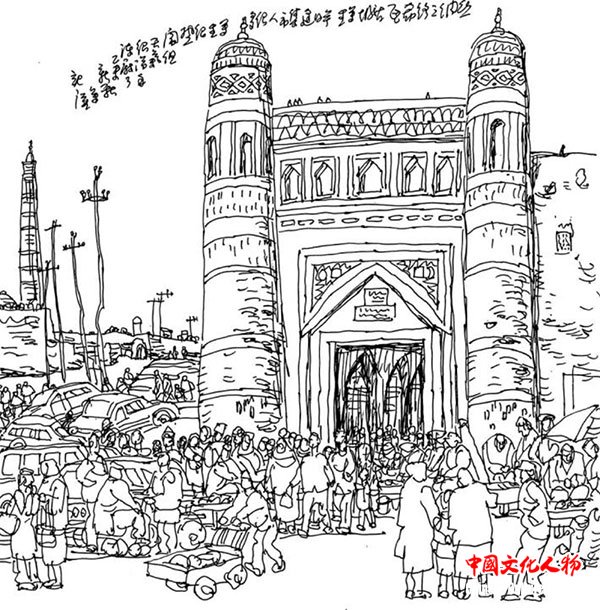 杨晓阳作品《乌兹别克写生》